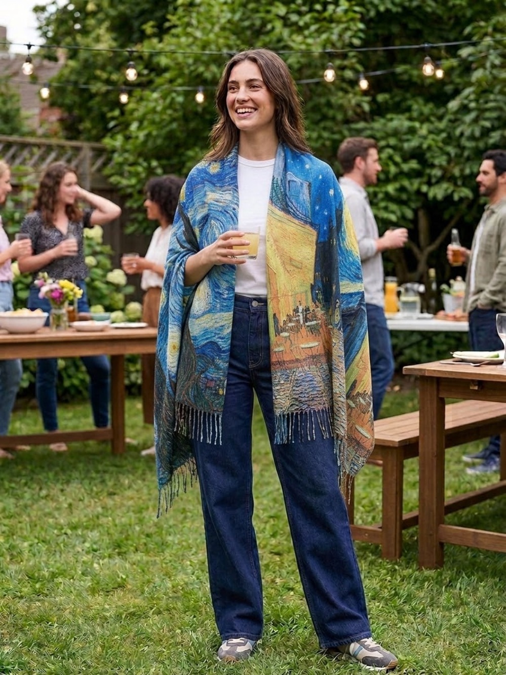 Cashmere Landscape Scarf